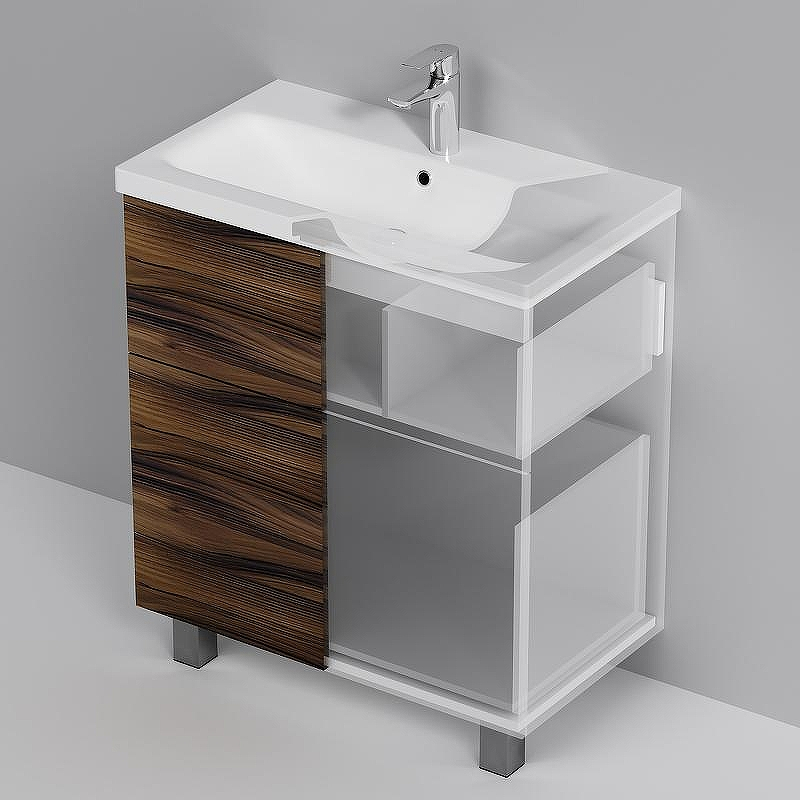 Тумба под раковину AM.PM Gem 75 M90FSX0752HF Орех, купить, цена, заказать, магазин, доставка, скидка, промокод, купить, цена, заказать, магазин, доставка, скидка, промокод