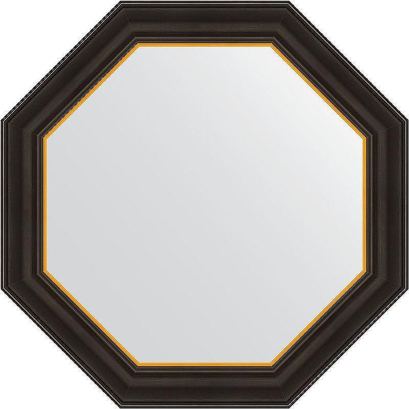 Зеркало Evoform Octagon 64х64 BY 3875 в багетной раме - Черное дерево с золотом 71, купить, цена, заказать, магазин, доставка, скидка, промокод, купить, цена, заказать, магазин, доставка, скидка, промокод