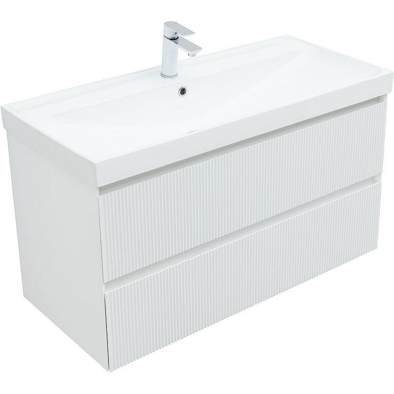 Тумба под раковину Aquanet Альтера 100 337157 подвесная Белая матовая, купить, цена, заказать, магазин, доставка, скидка, промокод, купить, цена, заказать, магазин, доставка, скидка, промокод