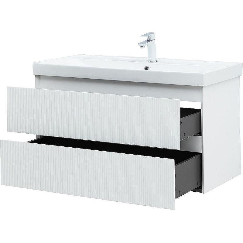 Тумба под раковину Aquanet Альтера 100 337157 подвесная Белая матовая, купить, цена, заказать, магазин, доставка, скидка, промокод, купить, цена, заказать, магазин, доставка, скидка, промокод