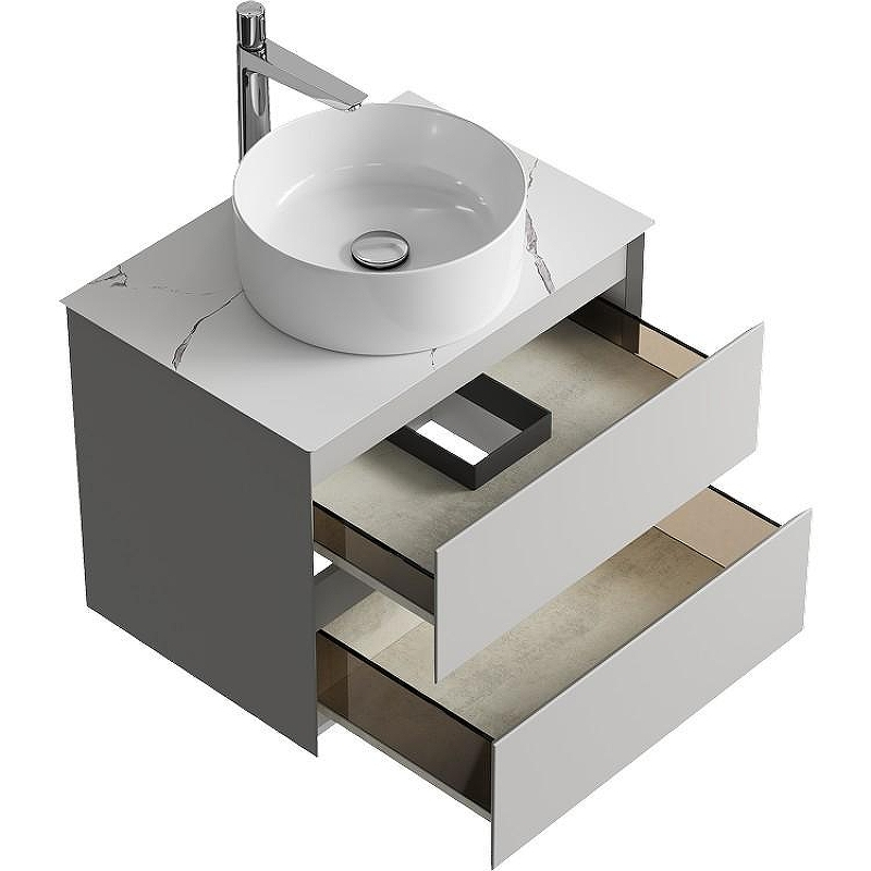 Тумба под раковину Aqwella Geometria 65 GE01652ST подвесная Серый туман, купить, цена, заказать, магазин, доставка, скидка, промокод, купить, цена, заказать, магазин, доставка, скидка, промокод
