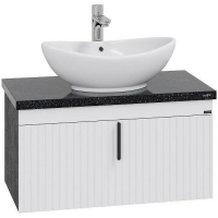 Тумба под раковину СанТа Юпитер 80 700358 подвесная Белая Темное дерево, купить, цена, заказать, магазин, доставка, скидка, промокод, купить, цена, заказать, магазин, доставка, скидка, промокод