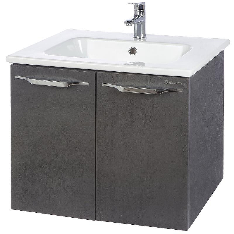 Тумба под раковину Bellezza Луиджи 60 4639209180426 подвесная Серая, купить, цена, заказать, магазин, доставка, скидка, промокод, купить, цена, заказать, магазин, доставка, скидка, промокод