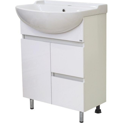 Тумба с раковиной Misty Амур 60 УТ000009448 Белая