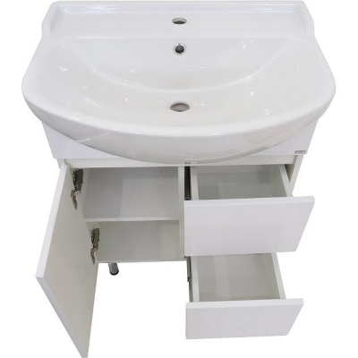 Тумба с раковиной Misty Амур 60 УТ000009448 Белая