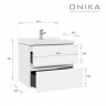 Тумба под раковину Onika Эвада 60 106156 подвесная цвет Белый, купить, цена, заказать, магазин, доставка, скидка, промокод, купить, цена, заказать, магазин, доставка, скидка, промокод