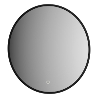 Зеркало Defesto Aura 50х50 DF 2982S с подсветкой 12W-4500K/Сенсорный выключатель/Нейтральный белый свет/Черная рама, купить, цена, заказать, магазин, доставка, скидка, промокод, купить, цена, заказать, магазин, доставка, скидка, промокод