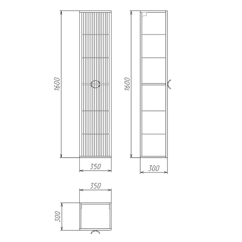 Шкаф пенал Grossman Атрио 35 303509 подвесная цвет Белый глянцевый, купить, цена, заказать, магазин, доставка, скидка, промокод, купить, цена, заказать, магазин, доставка, скидка, промокод