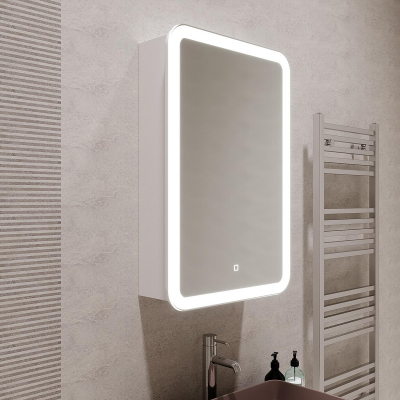 Зеркальный шкаф Mixline Фиджи 50 R 550381 с подсветкой цвет Белый