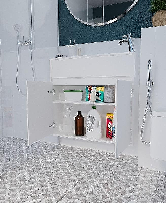 Тумба с раковиной 1MarKa Stretto 80П У92325 подвесная Белый глянец, купить, цена, заказать, магазин, доставка, скидка, промокод, купить, цена, заказать, магазин, доставка, скидка, промокод