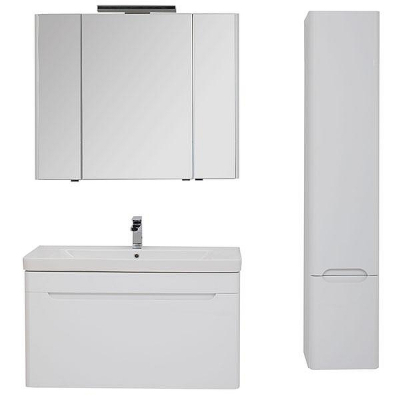 Тумба под раковину Aquanet София 105 199870 подвесная Белый глянец 199870