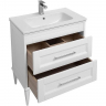 Тумба с раковиной Aquanet Бостон М 80 212668 Белая матовая, купить, цена, заказать, магазин, доставка, скидка, промокод, купить, цена, заказать, магазин, доставка, скидка, промокод