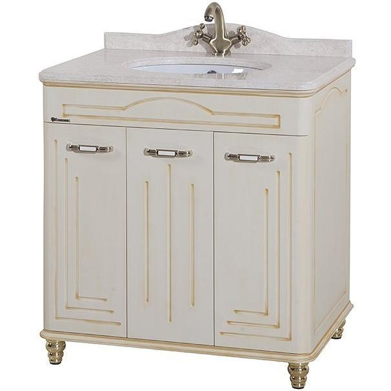 Тумба под раковину Bellezza Аллегро Люкс 80 4637513000355 Бежевая патина Золото, купить, цена, заказать, магазин, доставка, скидка, промокод, купить, цена, заказать, магазин, доставка, скидка, промокод