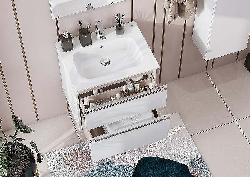 Тумба под раковину Roca The Gap 60 A857397806 подвесная Белый глянец, купить, цена, заказать, магазин, доставка, скидка, промокод, купить, цена, заказать, магазин, доставка, скидка, промокод