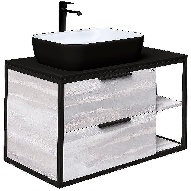 Тумба под раковину Grossman Лофт 90 109002 подвесная Шанико, купить, цена, заказать, магазин, доставка, скидка, промокод, купить, цена, заказать, магазин, доставка, скидка, промокод