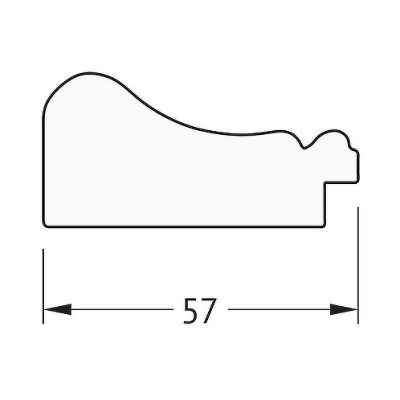 Зеркало Evoform Definite 134х74 BY 1101 в багетной раме - Беленый дуб 57