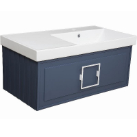 Тумба под раковину La Fenice Cubo 90 FNC-01-CUB-BG-90 подвесная Синяя матовая, купить, цена, заказать, магазин, доставка, скидка, промокод, купить, цена, заказать, магазин, доставка, скидка, промокод