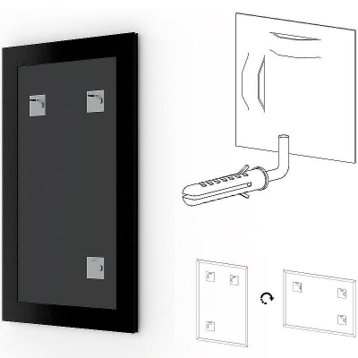 Зеркало Evoform Definite 71х51 BY 3034 в багетной раме - Чеканка белая 46