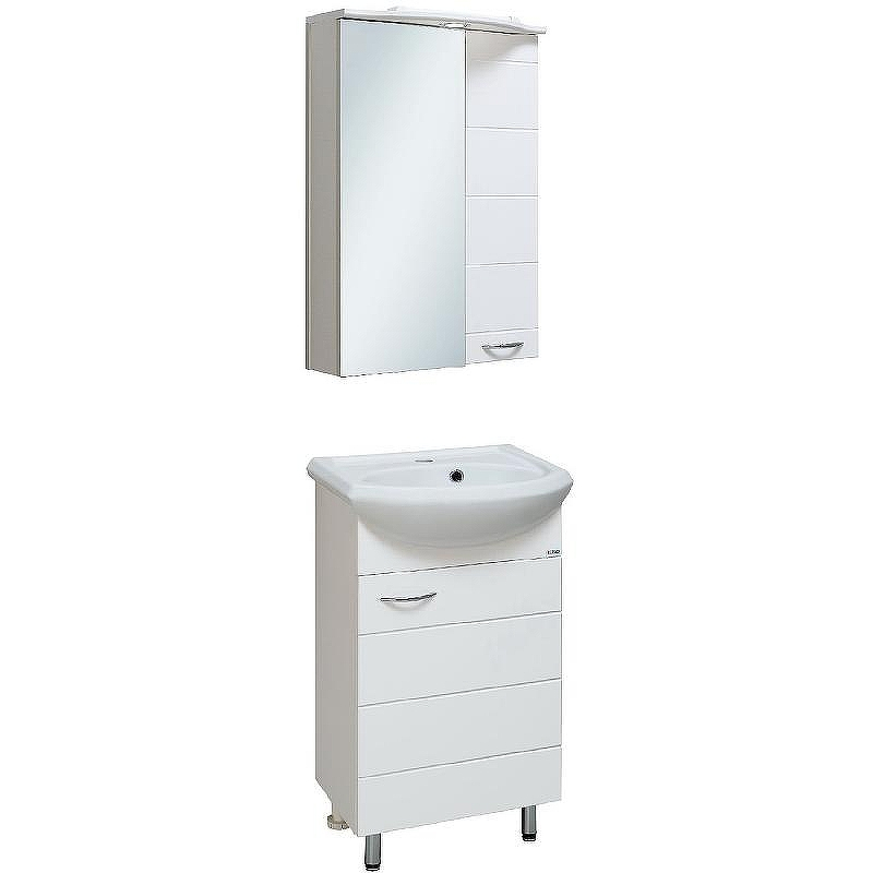 Зеркальный шкаф Runo Кипарис 50 R 00000000800 с подсветкой Белый, купить, цена, заказать, магазин, доставка, скидка, промокод, купить, цена, заказать, магазин, доставка, скидка, промокод