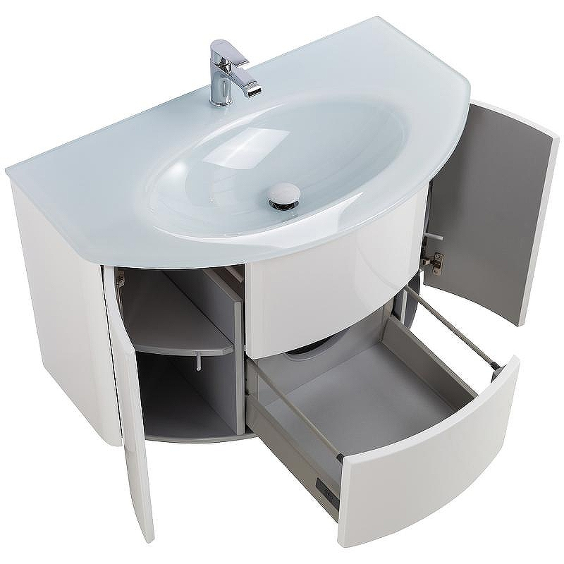 Тумба под раковину Cezares Eden 90 55146 подвесная Bianco Lucido, купить, цена, заказать, магазин, доставка, скидка, промокод, купить, цена, заказать, магазин, доставка, скидка, промокод