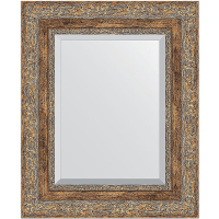 Зеркало Evoform Exclusive 55х45 BY 3358 с фацетом в багетной раме - Виньетка античная бронза 85, купить, цена, заказать, магазин, доставка, скидка, промокод, купить, цена, заказать, магазин, доставка, скидка, промокод