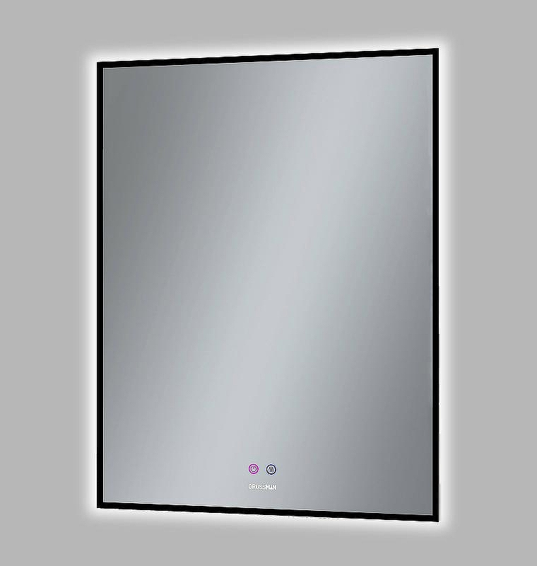 Зеркало Grossman Pragma-норма Black 60 1860802 с подсветкой Черное с сенсорным выключателем и подогревом, купить, цена, заказать, магазин, доставка, скидка, промокод, купить, цена, заказать, магазин, доставка, скидка, промокод