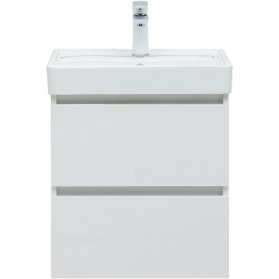 Тумба под раковину Aquanet Вега 50 308332 подвесная Белый глянец