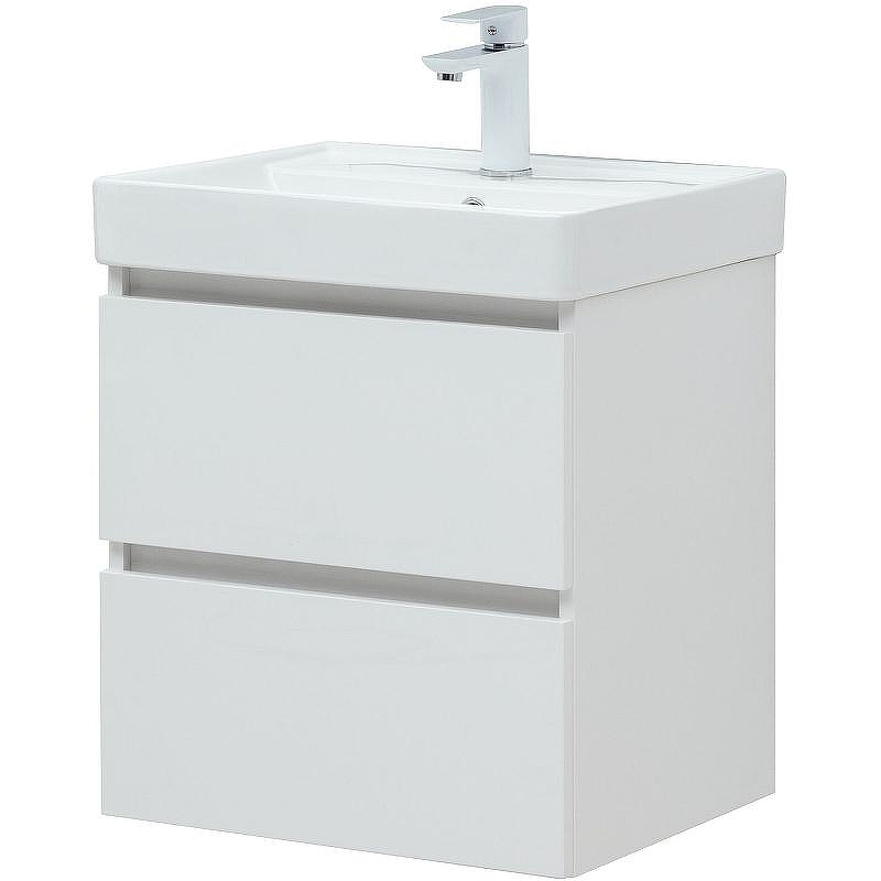 Тумба под раковину Aquanet Вега 50 308332 подвесная Белый глянец, купить, цена, заказать, магазин, доставка, скидка, промокод, купить, цена, заказать, магазин, доставка, скидка, промокод