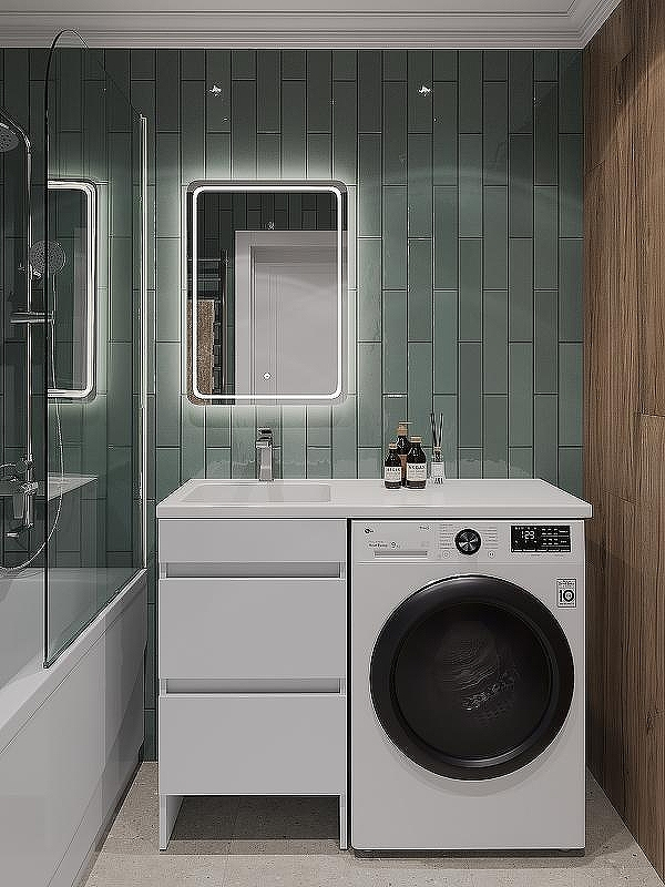 Тумба с раковиной Orange Sistema 110 L ST-110TUW+RAL Белая глянцевая, купить, цена, заказать, магазин, доставка, скидка, промокод, купить, цена, заказать, магазин, доставка, скидка, промокод