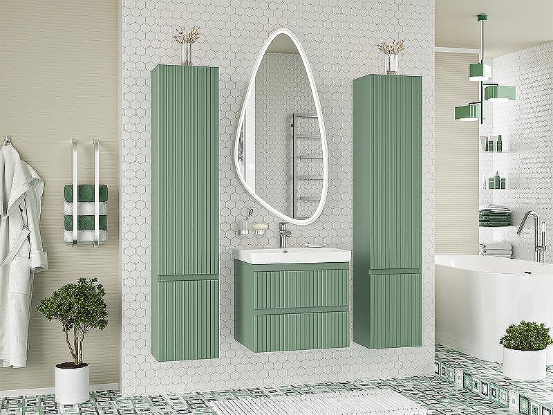 Шкаф пенал Brevita Victory 35 L VIC-05035-080L Зеленый матовый, купить, цена, заказать, магазин, доставка, скидка, промокод, купить, цена, заказать, магазин, доставка, скидка, промокод