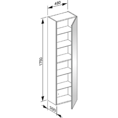 Шкаф пенал Keuco Plan 48 32930 180001 подвесной Кашемир
