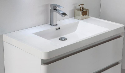 Тумба с раковиной Parly Spa Gucci 60 Gucci60 10116 подвесная Белая глянцевая