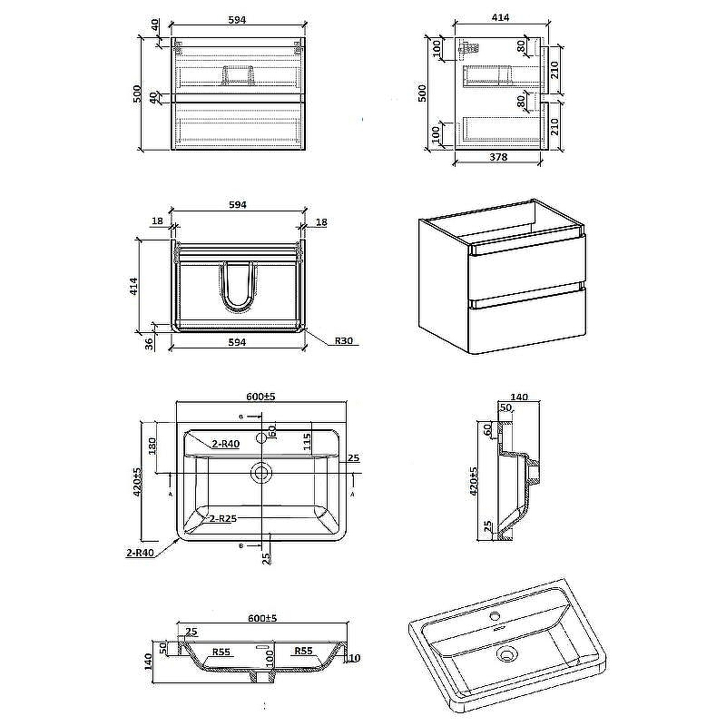Тумба с раковиной Parly Spa Gucci 60 Gucci60 10116 подвесная Белая глянцевая, купить, цена, заказать, магазин, доставка, скидка, промокод, купить, цена, заказать, магазин, доставка, скидка, промокод