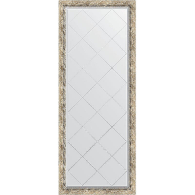 Зеркало Evoform Exclusive-G Floor 198х78 BY 6304 с гравировкой в багетной раме - Прованс с плетением 70