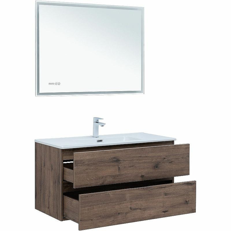 Тумба под раковину Aquanet Алвита New 100 334188 подвесная Дуб веллингтон табак, купить, цена, заказать, магазин, доставка, скидка, промокод, купить, цена, заказать, магазин, доставка, скидка, промокод