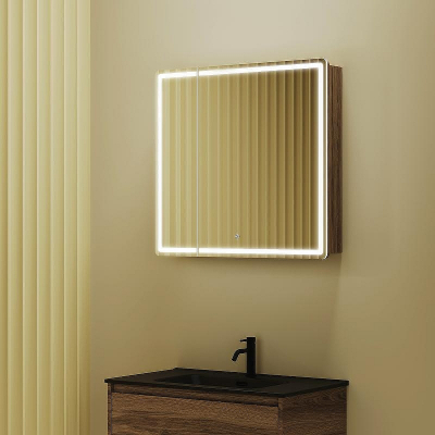 Зеркальный шкаф Sancos Mirror 80 MI80ECH с подсветкой Дуб чарльстон