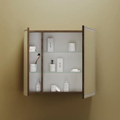 Зеркальный шкаф Sancos Mirror 80 MI80ECH с подсветкой Дуб чарльстон