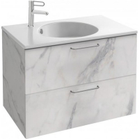 Тумба под раковину Jacob Delafon Odeon Rive Gauche 80 EB2522-R5-NR4 подвесная Белый мрамор ручки Хром, купить, цена, заказать, магазин, доставка, скидка, промокод, купить, цена, заказать, магазин, доставка, скидка, промокод