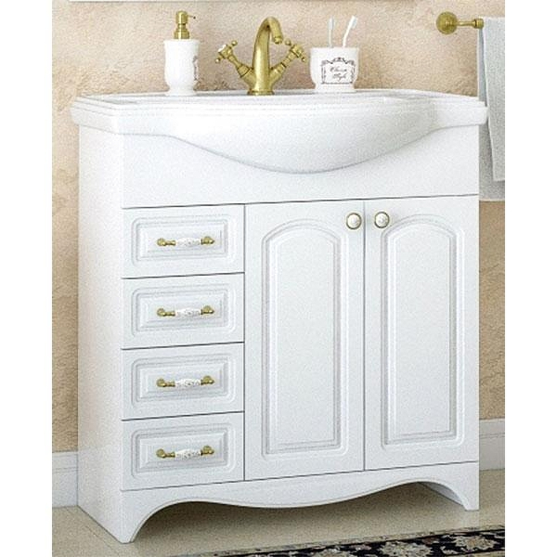 Тумба под раковину Corozo Классика 80 SD-00000351 Белая, купить, цена, заказать, магазин, доставка, скидка, промокод, купить, цена, заказать, магазин, доставка, скидка, промокод