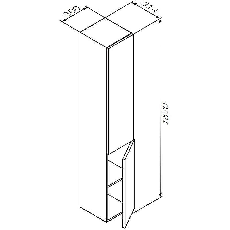 Шкаф пенал AM.PM Gem 30 R M90CHR0306HF подвесной Орех, купить, цена, заказать, магазин, доставка, скидка, промокод, купить, цена, заказать, магазин, доставка, скидка, промокод