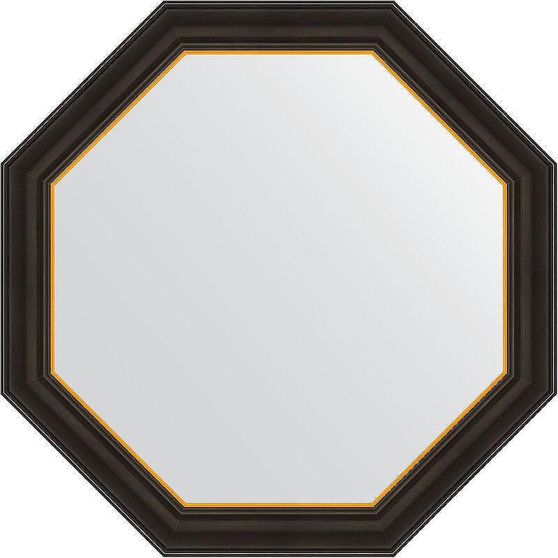 Зеркало Evoform Octagon 74х74 BY 3876 в багетной раме - Черное дерево с золотом 71, купить, цена, заказать, магазин, доставка, скидка, промокод, купить, цена, заказать, магазин, доставка, скидка, промокод