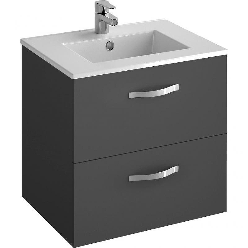 Тумба под раковину Jacob Delafon Ola 61 EB390RU-N14 подвесная Серый антрацит, купить, цена, заказать, магазин, доставка, скидка, промокод, купить, цена, заказать, магазин, доставка, скидка, промокод