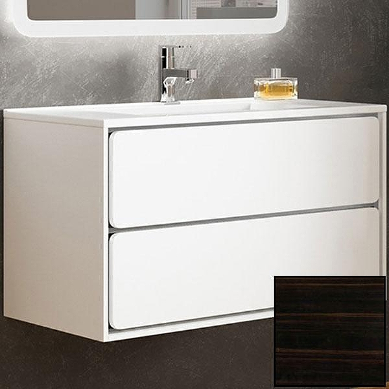 Тумба с раковиной SanVit Бруно-2 120 kbruno2120 с фактурой под дерево подвесная Черное дерево, купить, цена, заказать, магазин, доставка, скидка, промокод, купить, цена, заказать, магазин, доставка, скидка, промокод