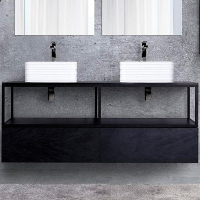 Консоль под раковину Cezares Cadro 140 CADRO-140/46/30-1C-SO-MET Черная матовая, купить, цена, заказать, магазин, доставка, скидка, промокод, купить, цена, заказать, магазин, доставка, скидка, промокод