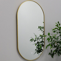 Зеркало Fixsen Led 40х80 FX-3080G с подсветкой Золото-сатин с сенсорным выключателем и диммером, купить, цена, заказать, магазин, доставка, скидка, промокод, купить, цена, заказать, магазин, доставка, скидка, промокод