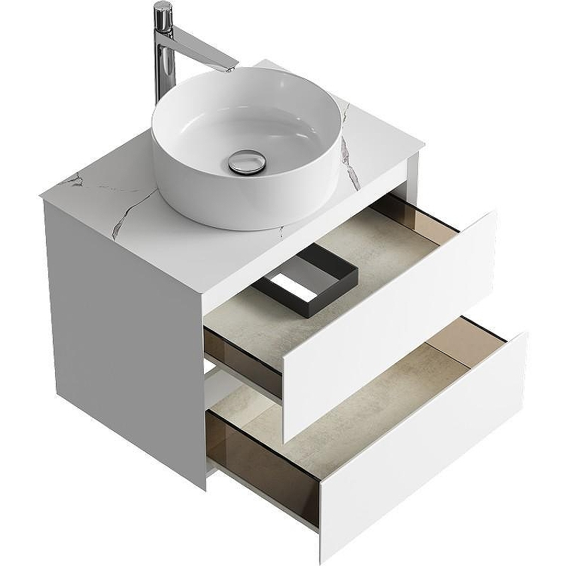 Тумба под раковину Aqwella Geometria 65 GE01652WM подвесная Белая матовая, купить, цена, заказать, магазин, доставка, скидка, промокод, купить, цена, заказать, магазин, доставка, скидка, промокод