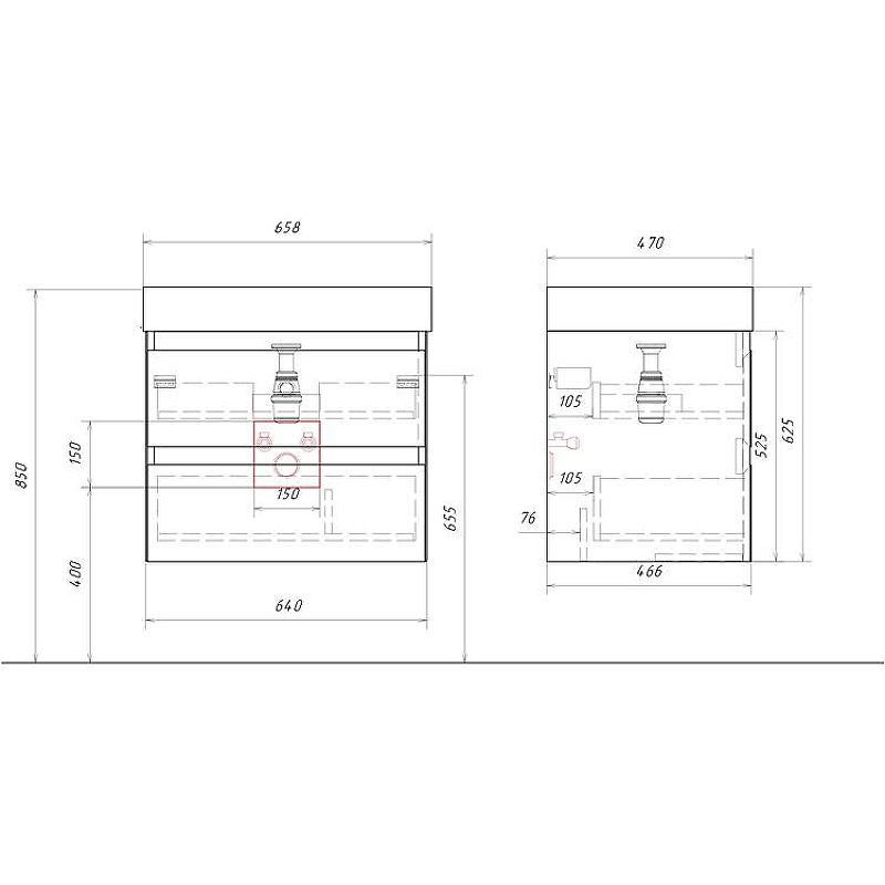 Тумба под раковину Aqwella Geometria 65 GE01652WM подвесная Белая матовая, купить, цена, заказать, магазин, доставка, скидка, промокод, купить, цена, заказать, магазин, доставка, скидка, промокод
