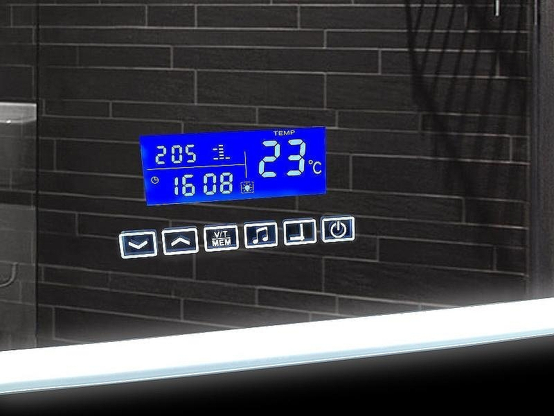 Зеркало Art&Max Genova AM-Gen-600-800-S-F-MFP с подсветкой с музыкальным блоком Черное, купить, цена, заказать, магазин, доставка, скидка, промокод, купить, цена, заказать, магазин, доставка, скидка, промокод