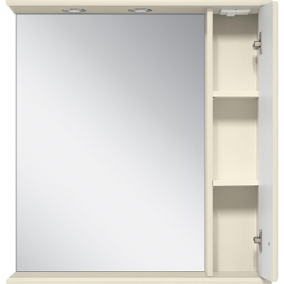 Зеркало со шкафом Misty Лувр 65 R П-Лвр03065-1014П с подсветкой Слоновая кость