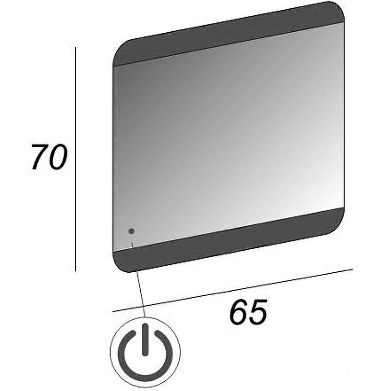 Зеркало Cezares Elegance 65 45004 с подсветкой с сенсорным выключателем, купить, цена, заказать, магазин, доставка, скидка, промокод, купить, цена, заказать, магазин, доставка, скидка, промокод